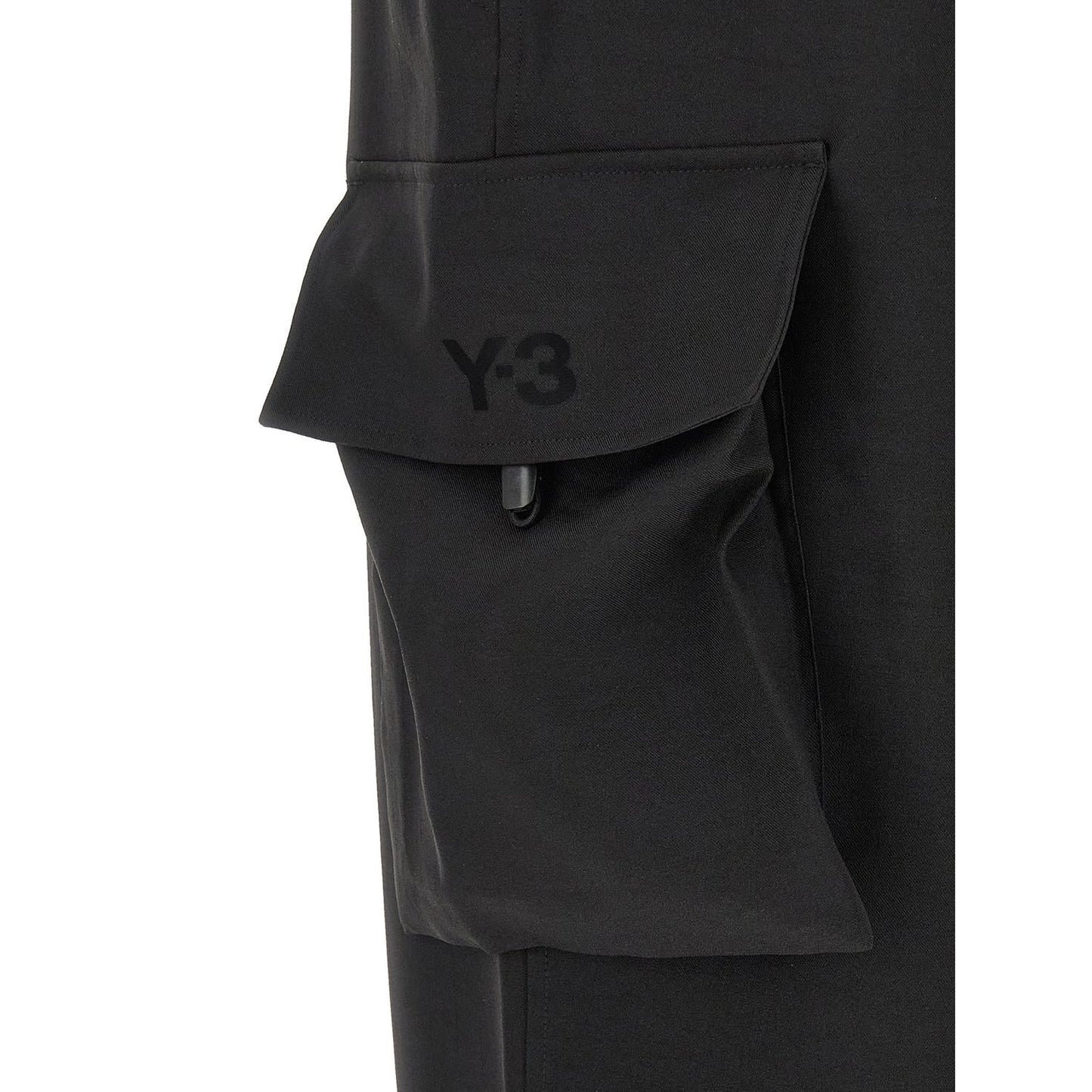 Y-3 Black Polyester Cargo Pants
