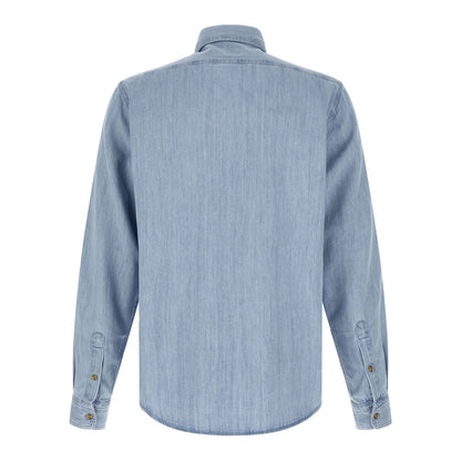 Hugo Boss Blue Cotton Blouse