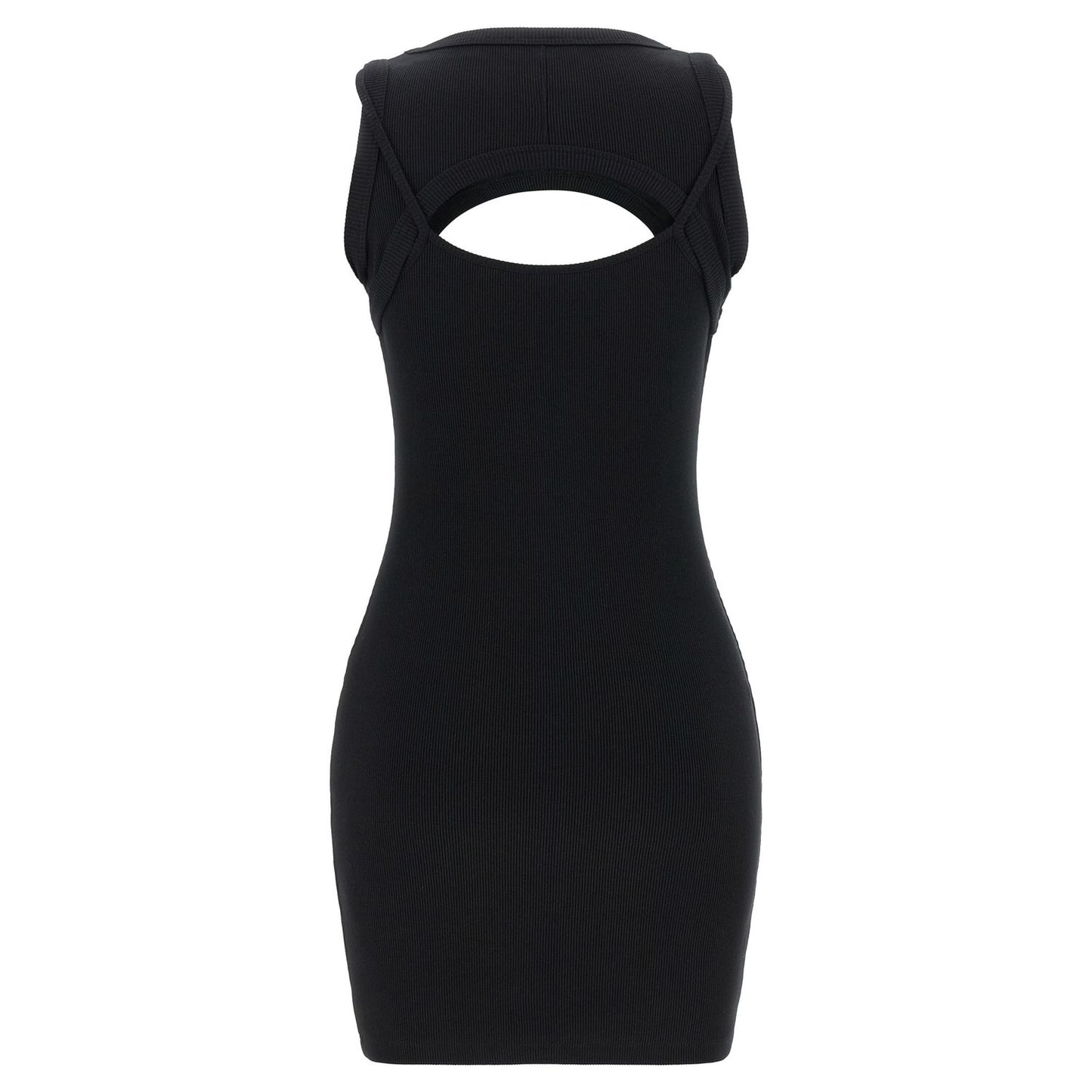 Off-White Bicolor Cotton Short Dress