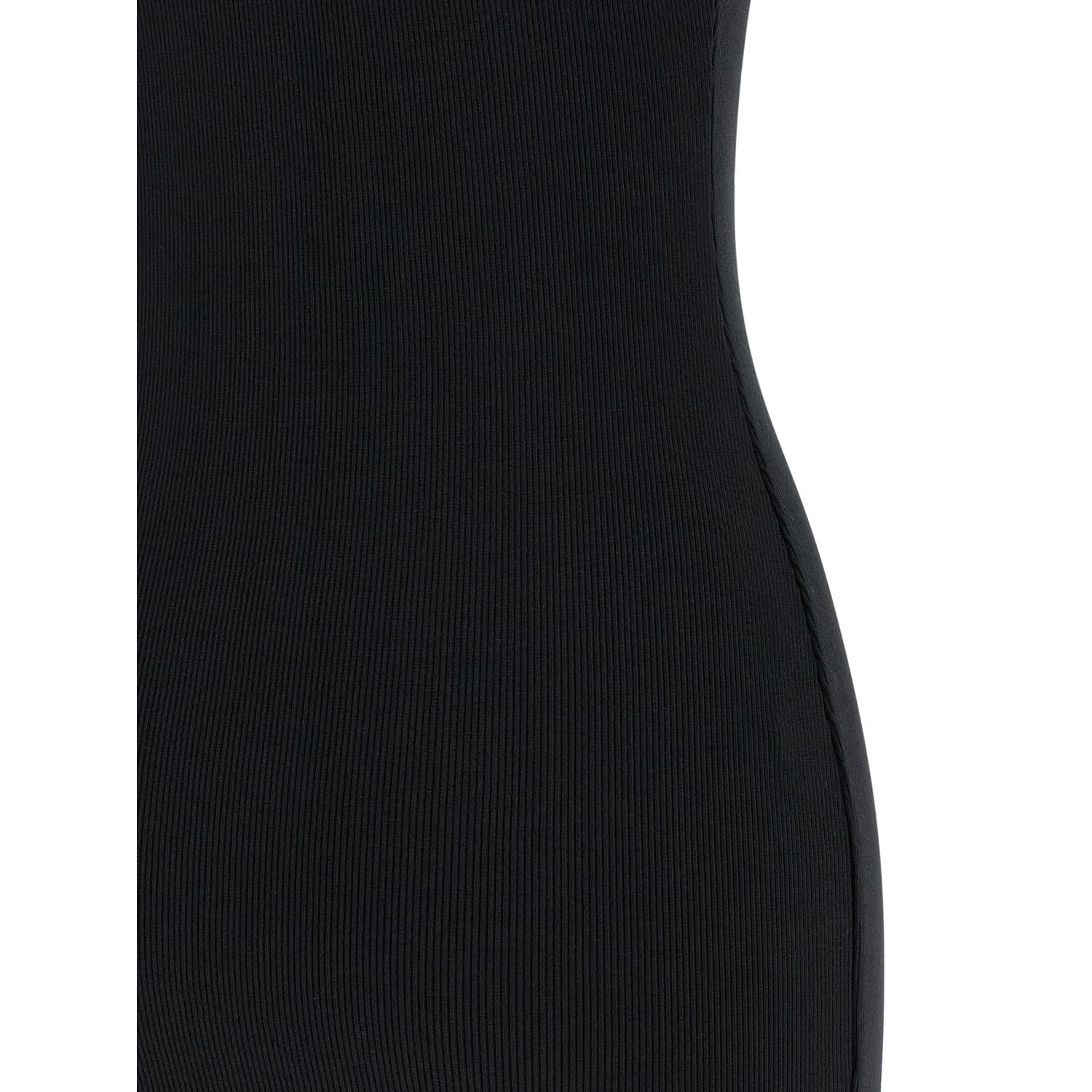 Off-White Bicolor Cotton Short Dress