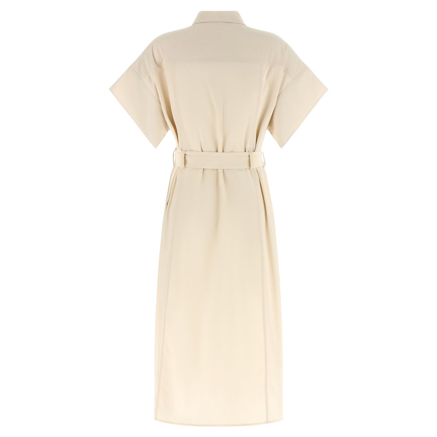 PINKO Beige Cotton Midi Dress