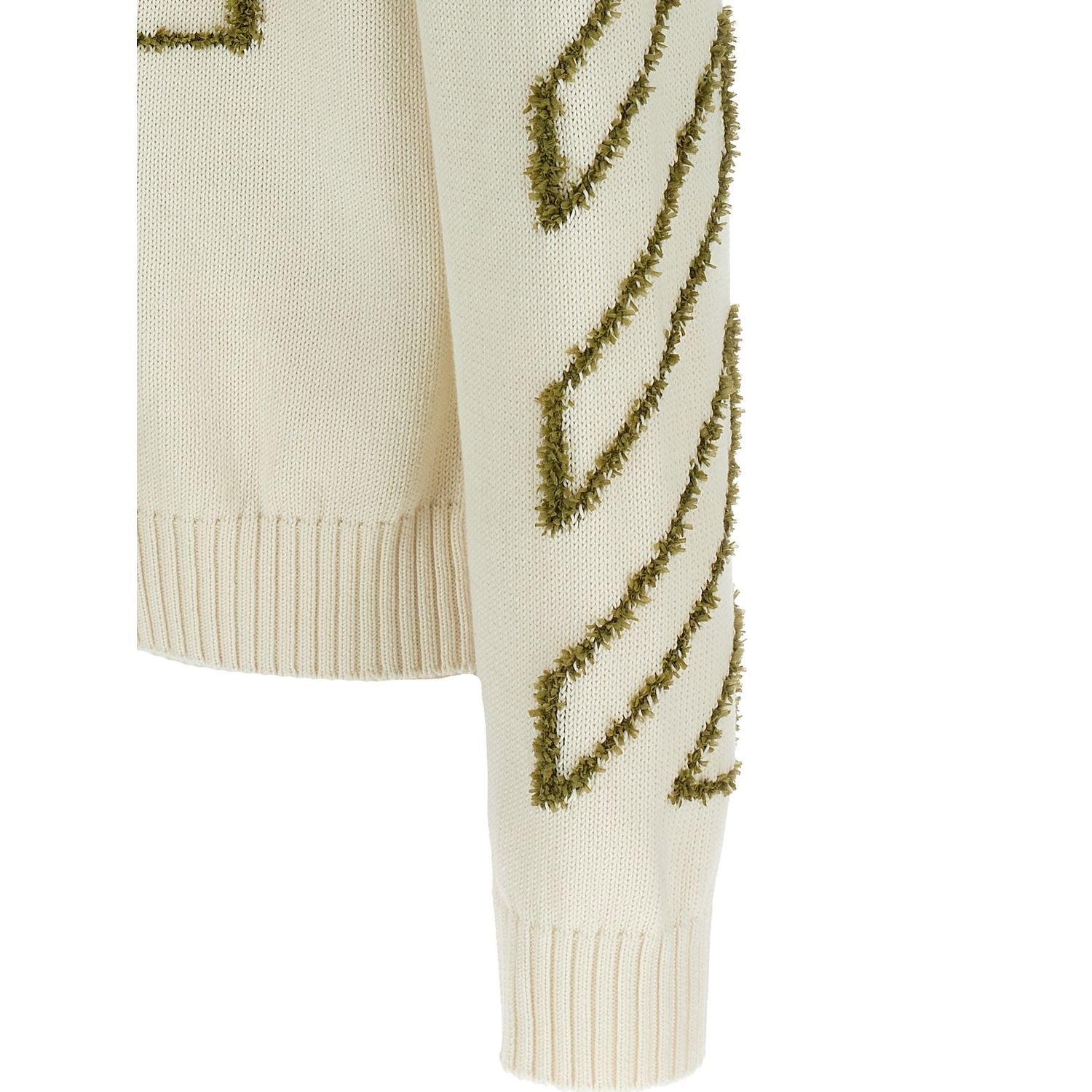 Off-White Beige Cotton Cardigan