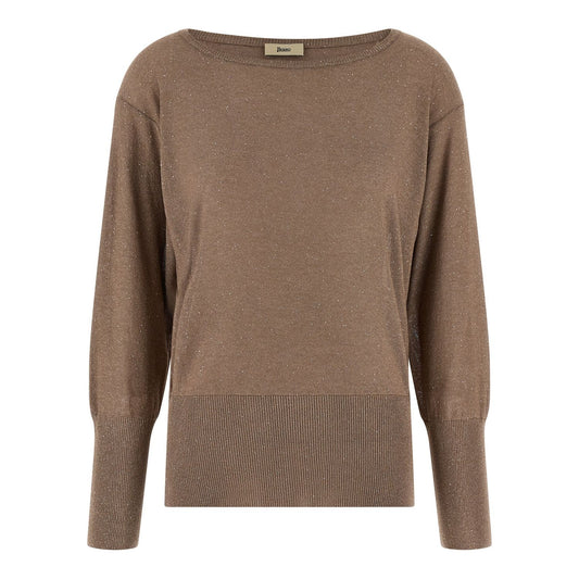 Herno Brown Viscose Cardigan
