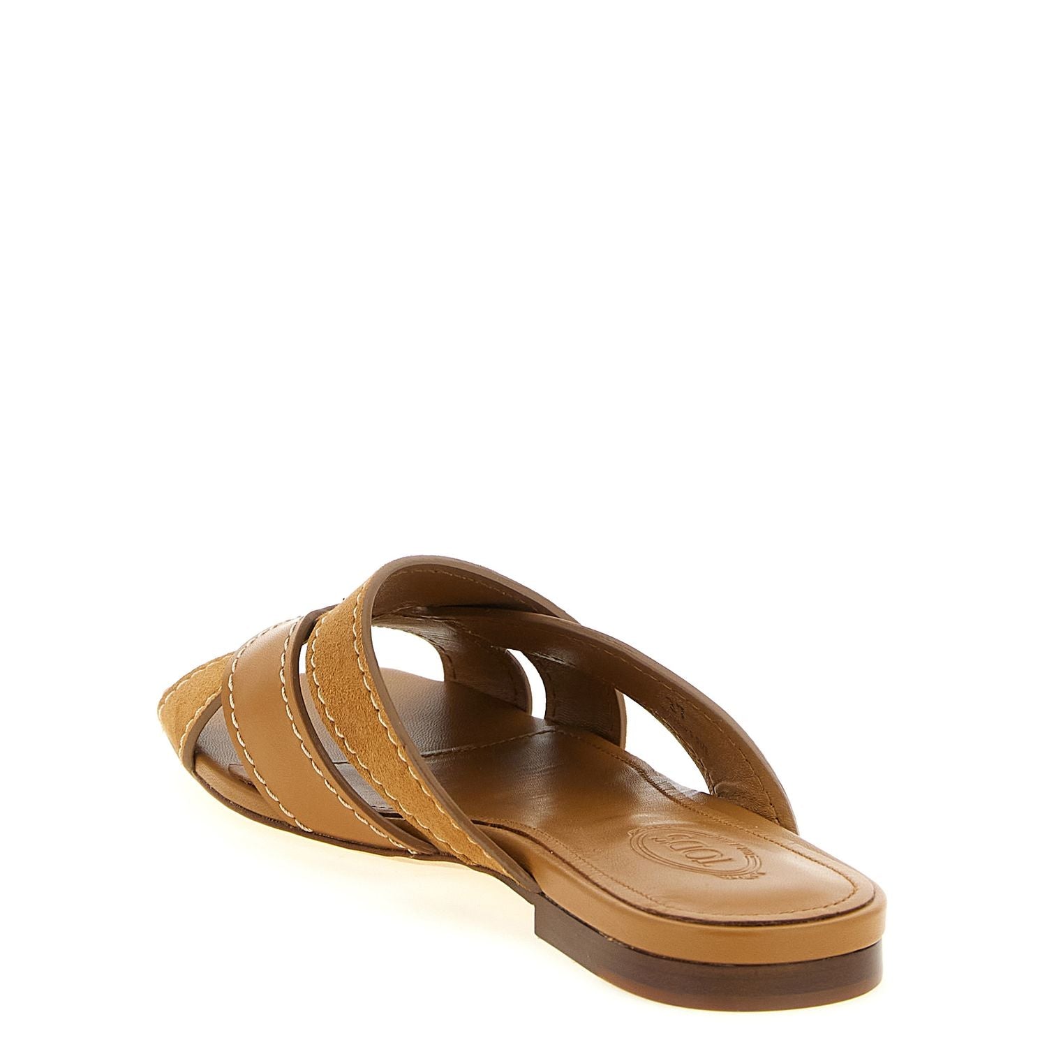 Tod's Beige Calfskin Slides