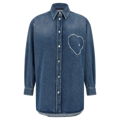 Moschino Blue Cotton Blouse