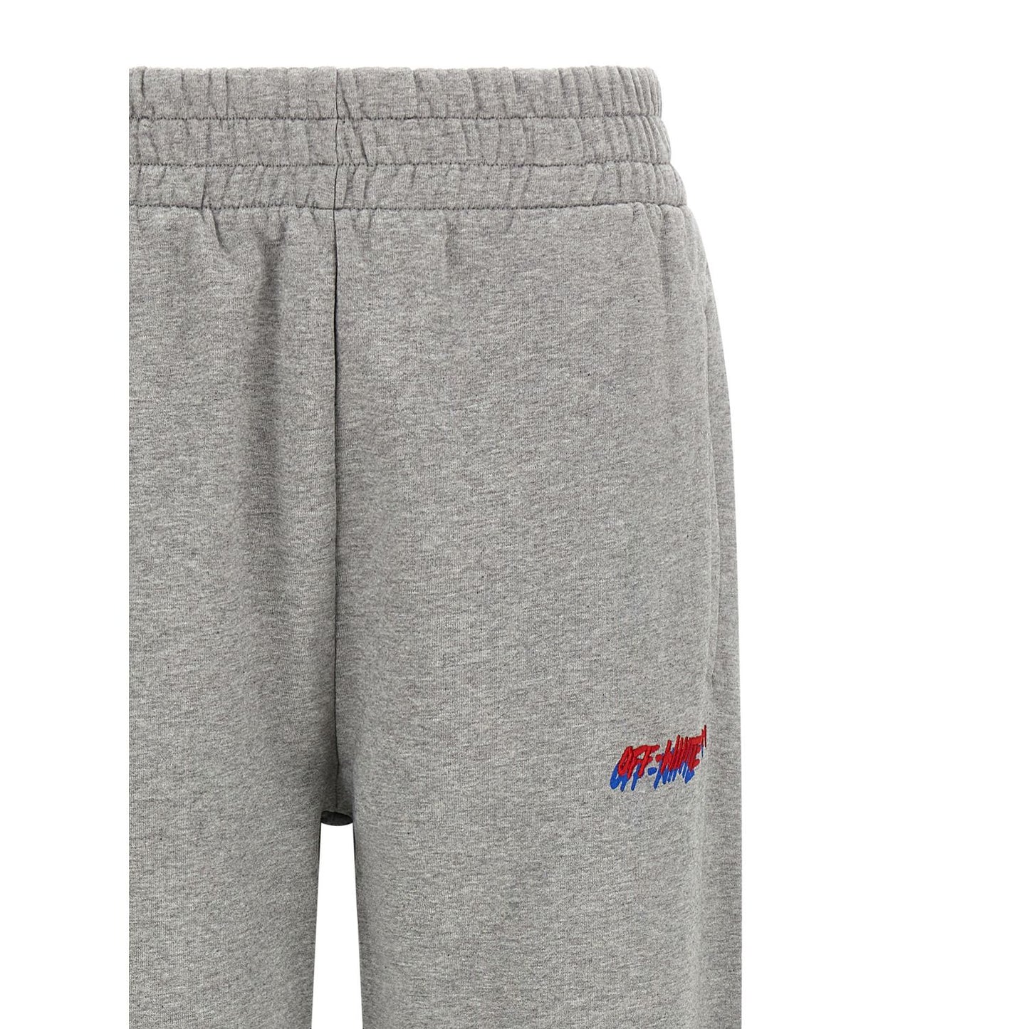 Off-White Gray Cotton Joggers (Workout Pants)