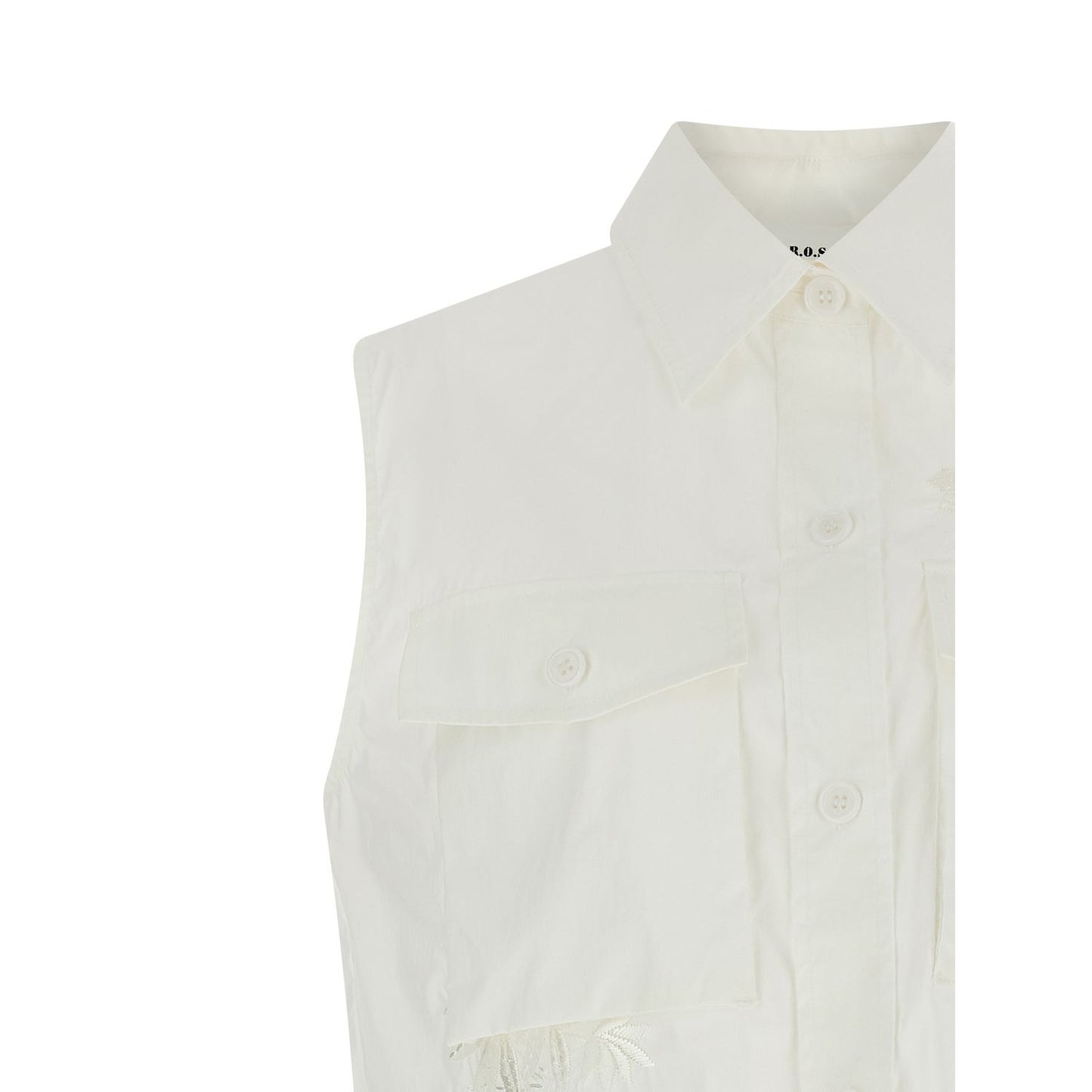 P.A.R.O.S.H. White Polyamide Blouse