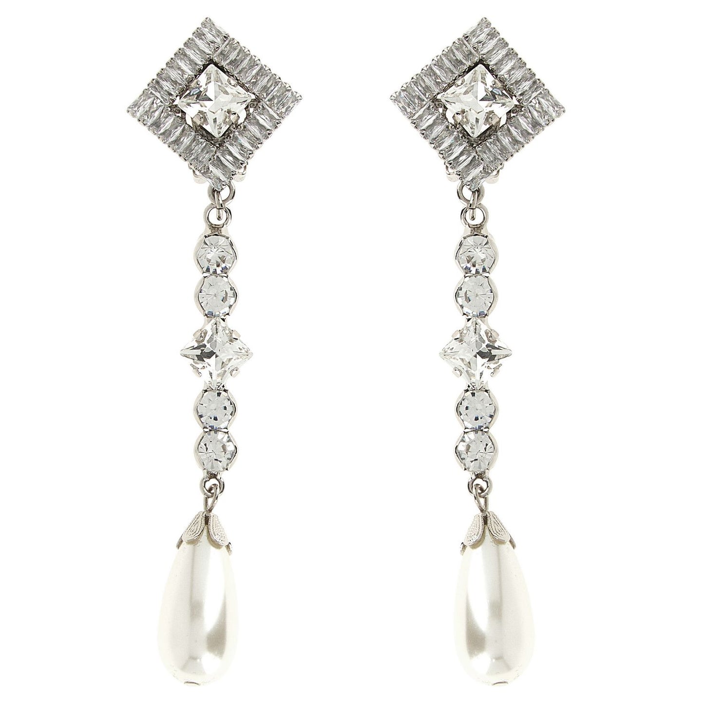 Alessandra Rich Silver Plastic Earrings