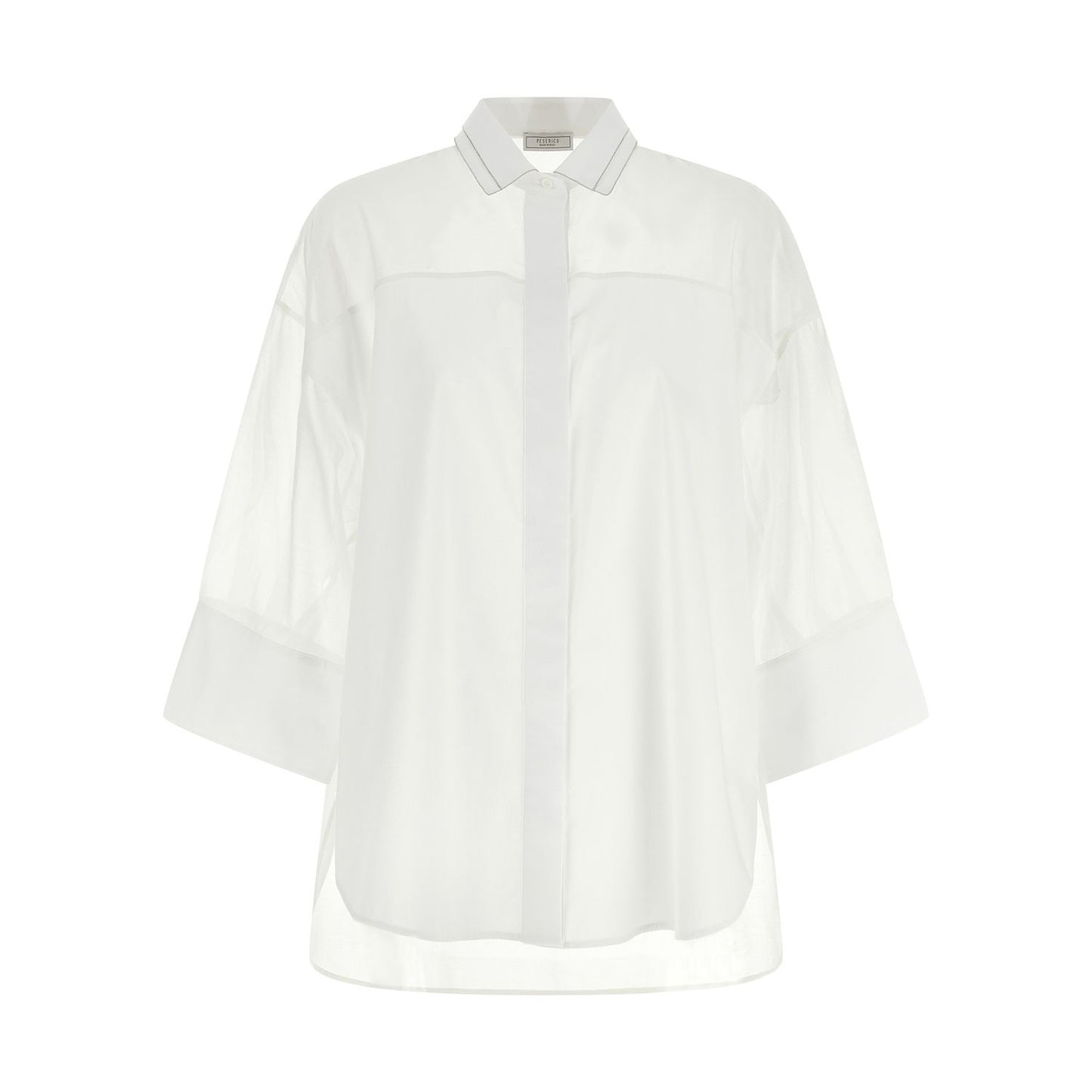 Peserico White Cotton Blouse
