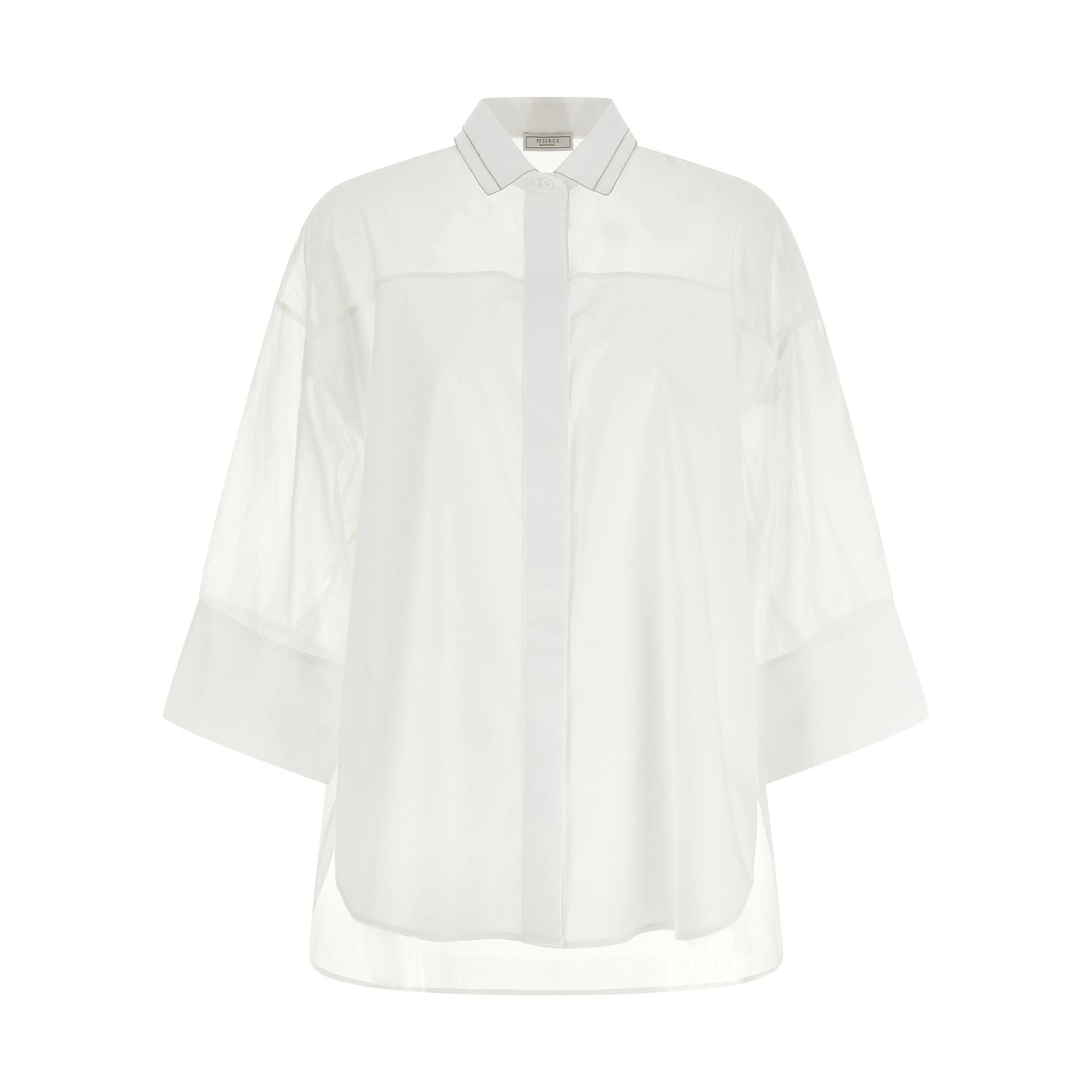 Peserico White Cotton Blouse