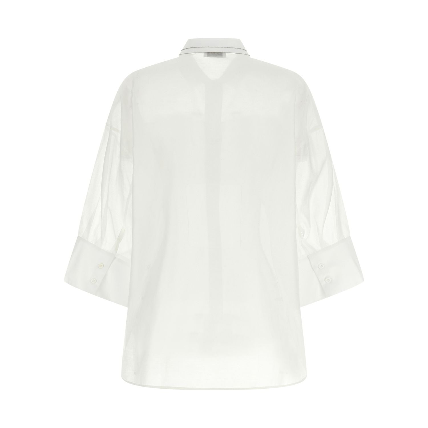 Peserico White Cotton Blouse