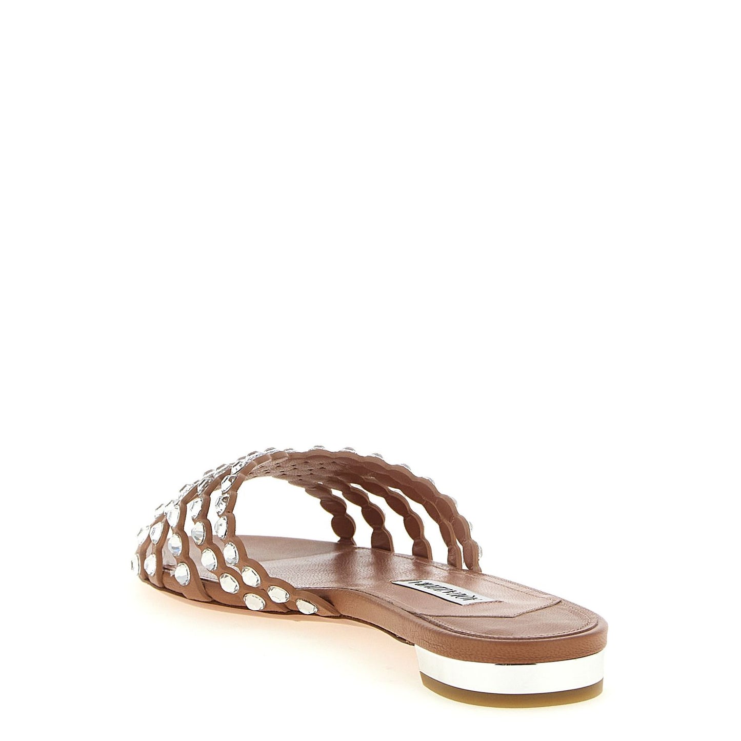 Aquazzura Multicolor Lamb Leather Slides