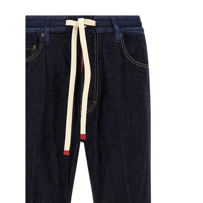 Dsquared² Blue Cotton Straight-Leg Jeans
