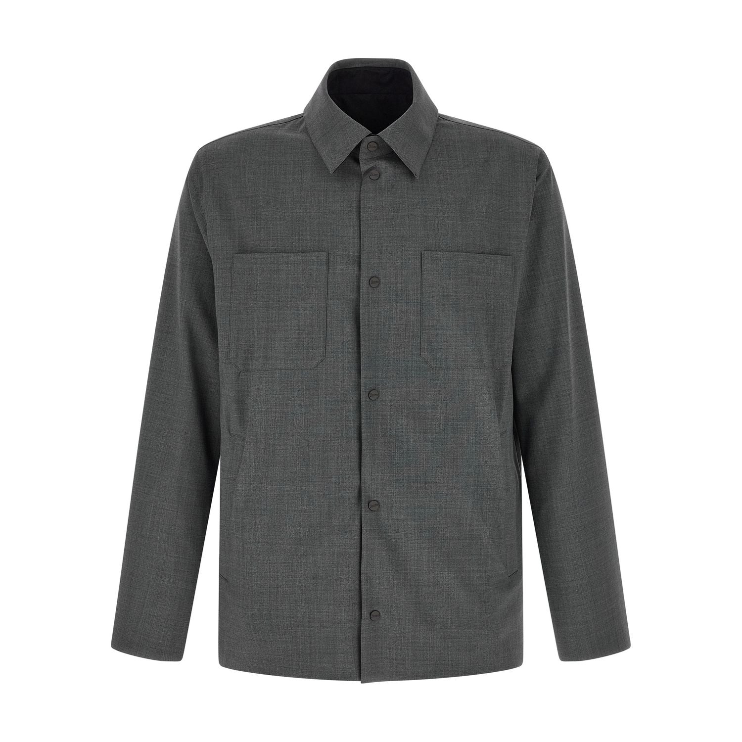 Herno Gray Polyester Full-Length Jacket