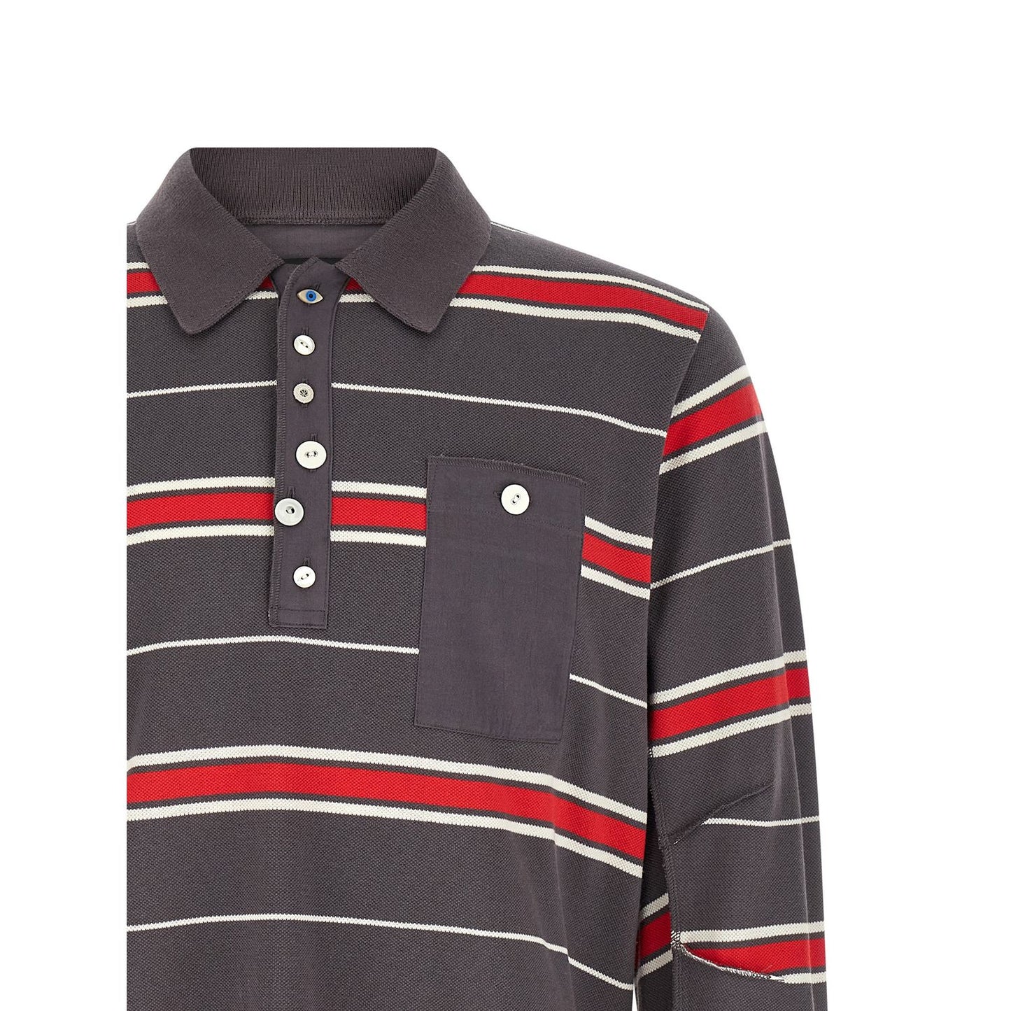 Undercover Gray Cotton Polo Shirt