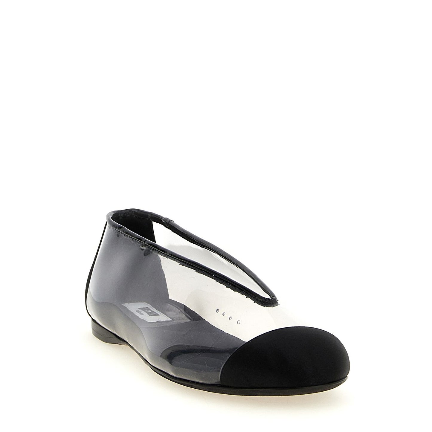 Moschino Black Pvc Ballet Flats