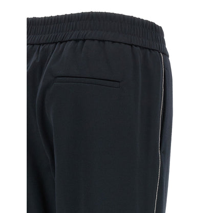 Peserico Blue Cotton Casual Pants