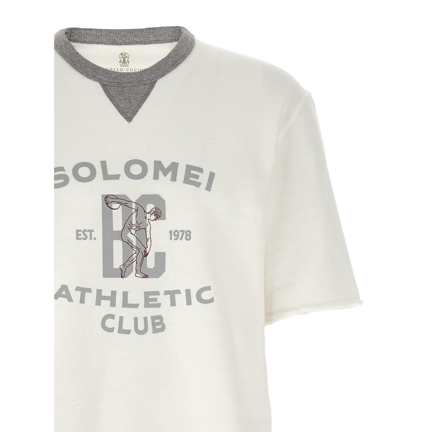 Brunello Cucinelli White Cotton Sweatshirt