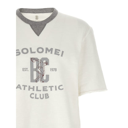 Brunello Cucinelli White Cotton Sweatshirt