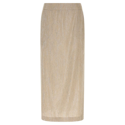 Peserico Beige Viscose Midi Skirt