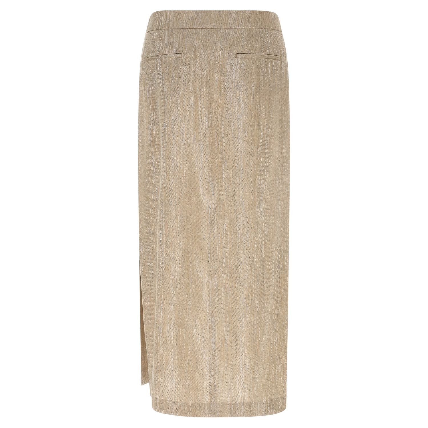 Peserico Beige Viscose Midi Skirt
