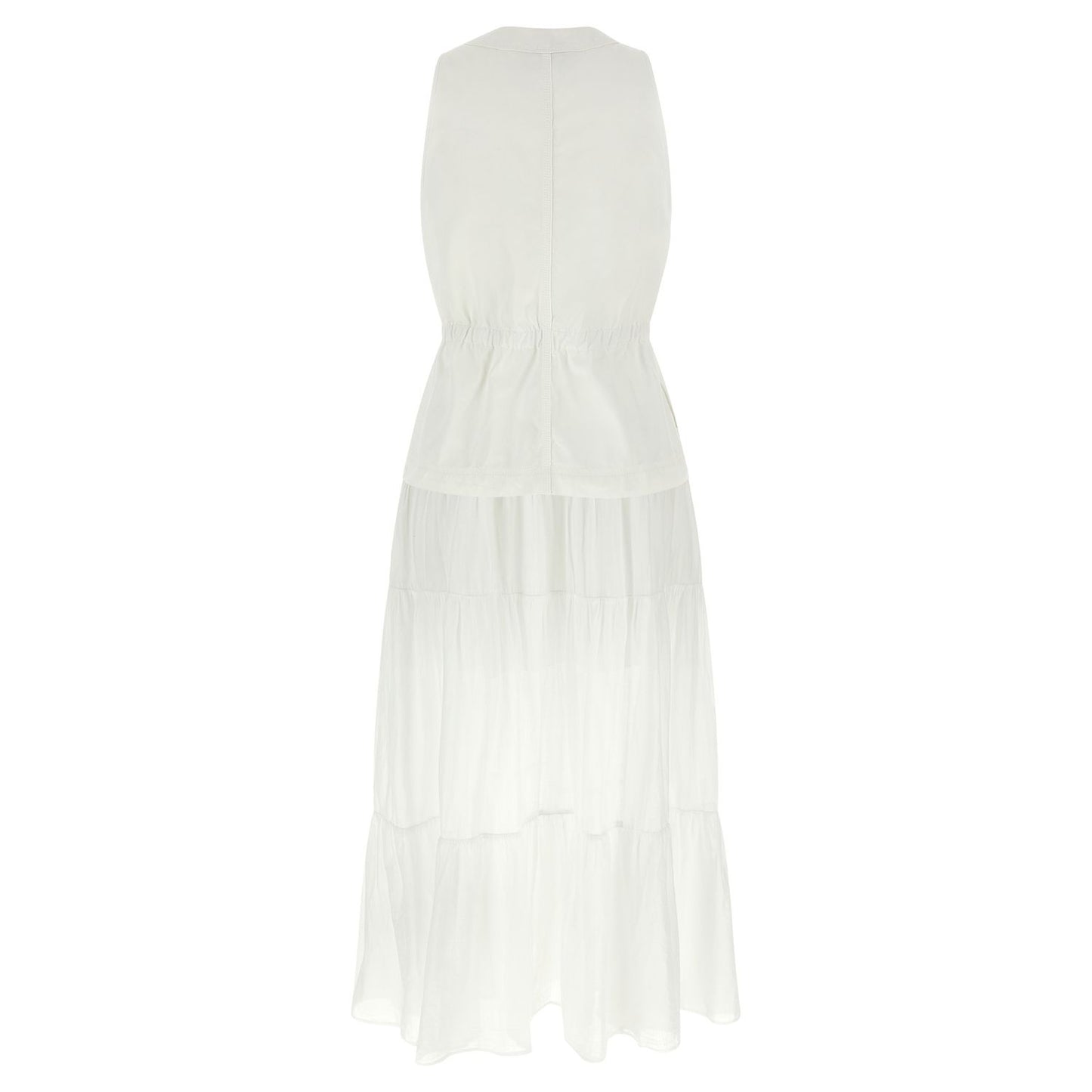 PINKO White Cotton Long Dress