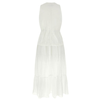 PINKO White Cotton Long Dress