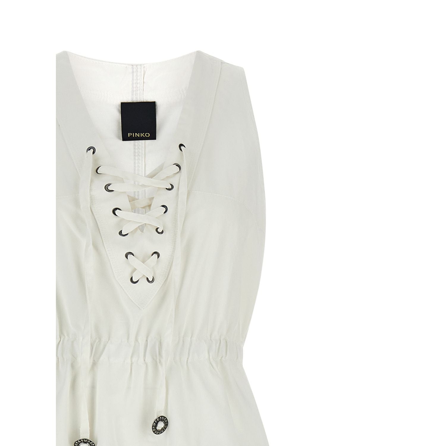 PINKO White Cotton Long Dress