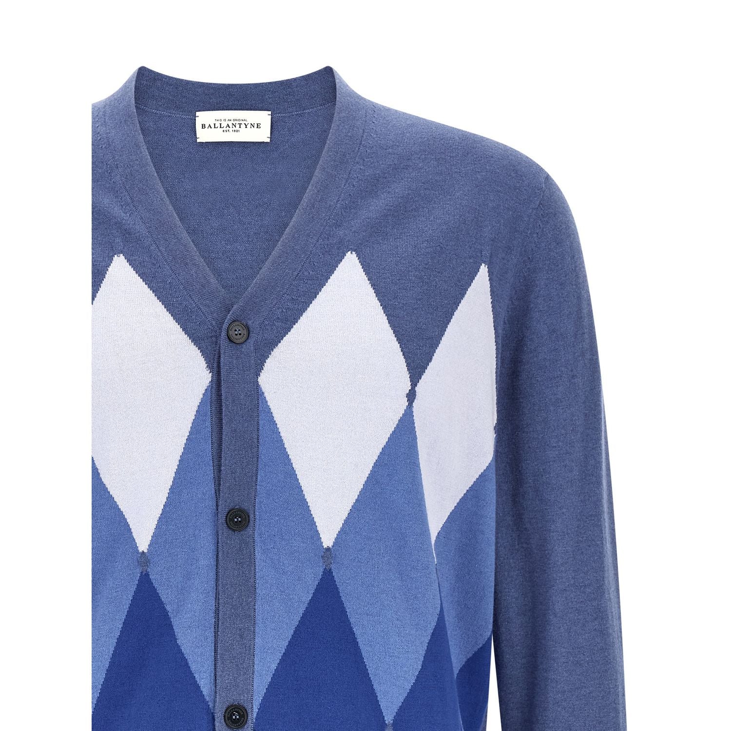 Ballantyne Blue Cotton Cardigan