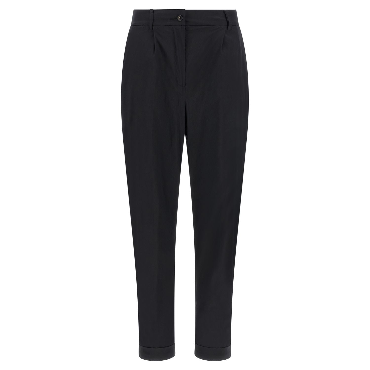 Kiton Black Cotton Casual Pants