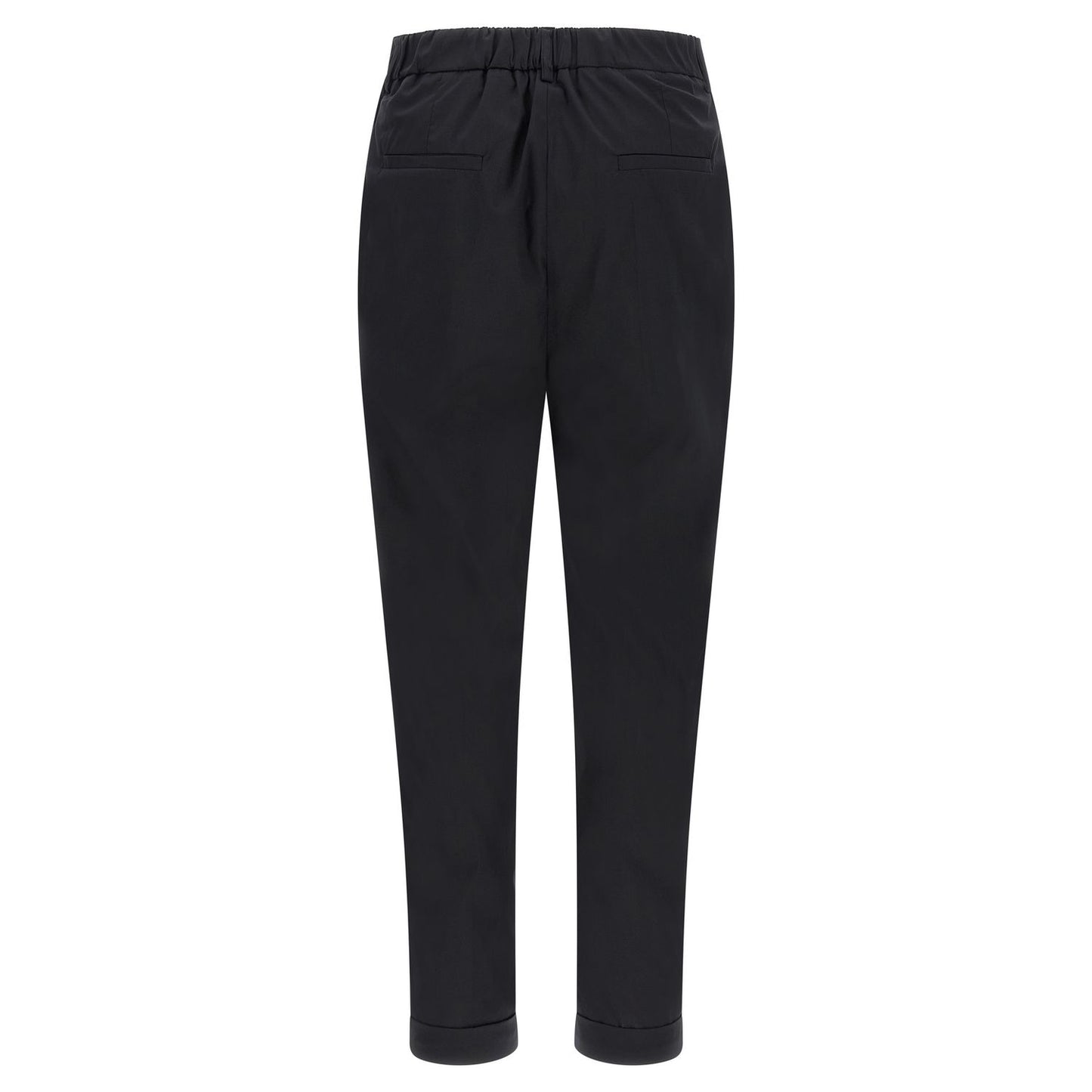 Kiton Black Cotton Casual Pants