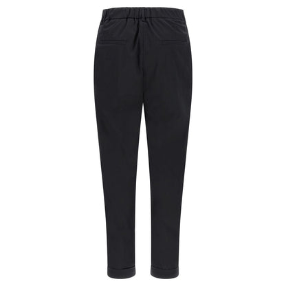 Kiton Black Cotton Casual Pants
