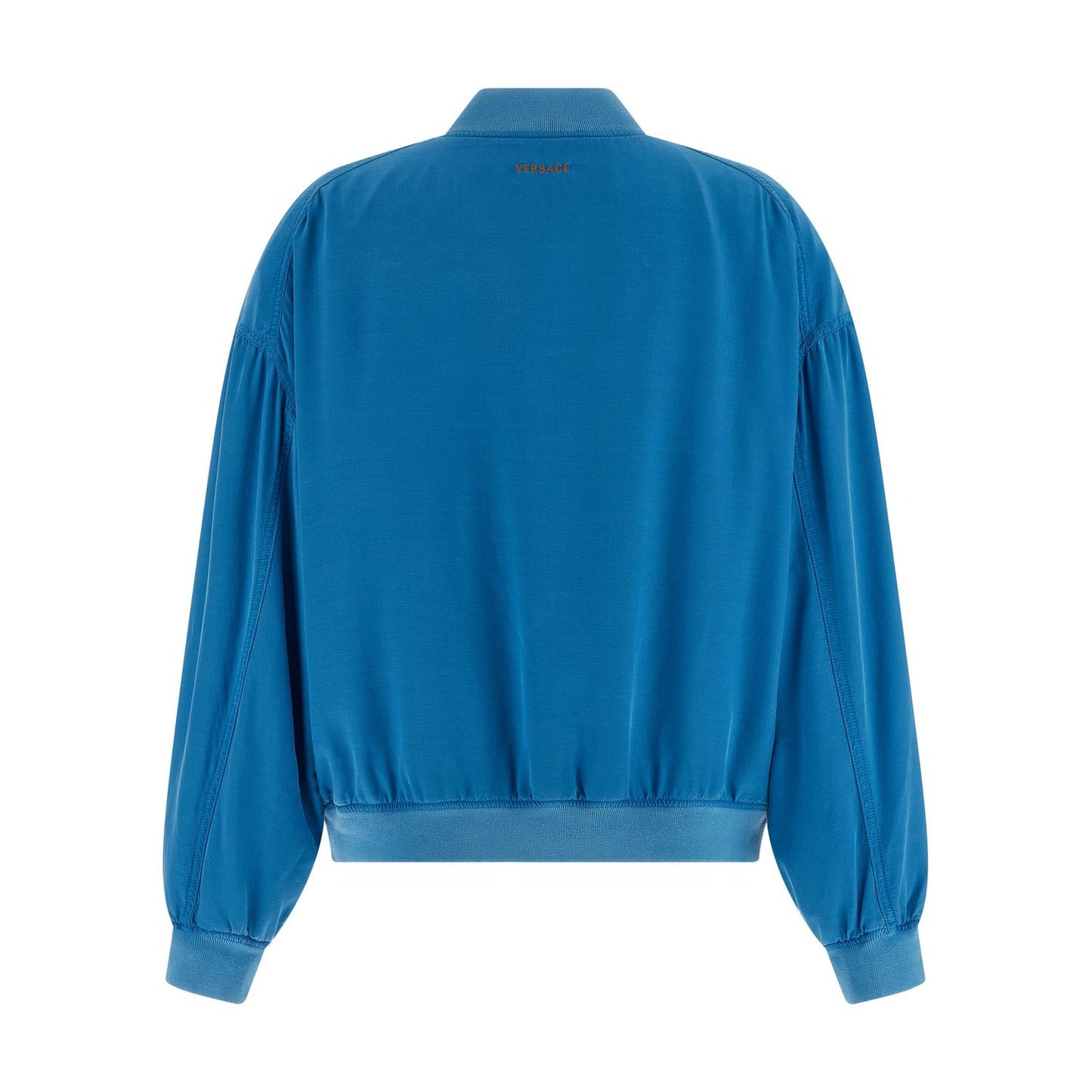 Versace Blue Silk Bomber