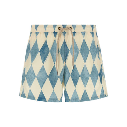 Ballantyne Blue Polyester Swim Shorts