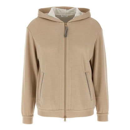 Brunello Cucinelli Beige Cotton Hoodie
