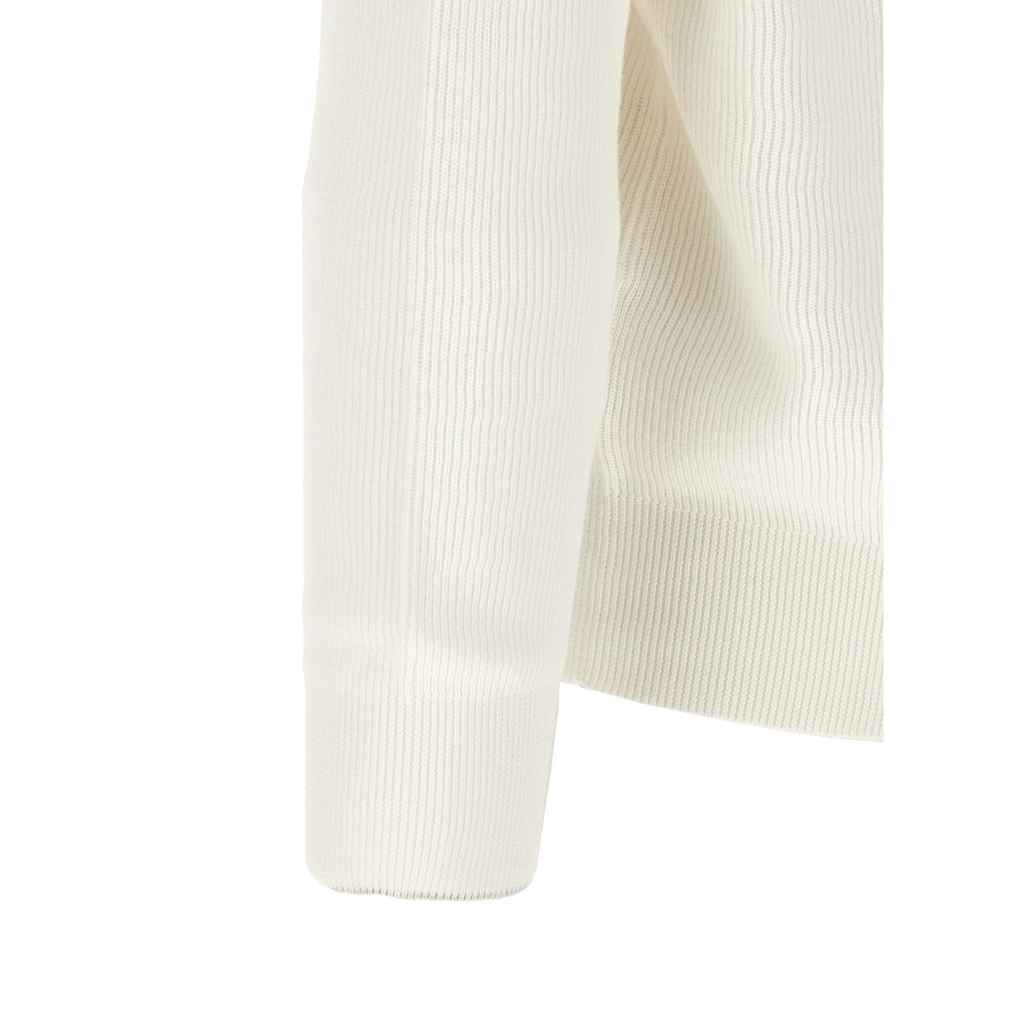 Brunello Cucinelli White Cotton Cardigan
