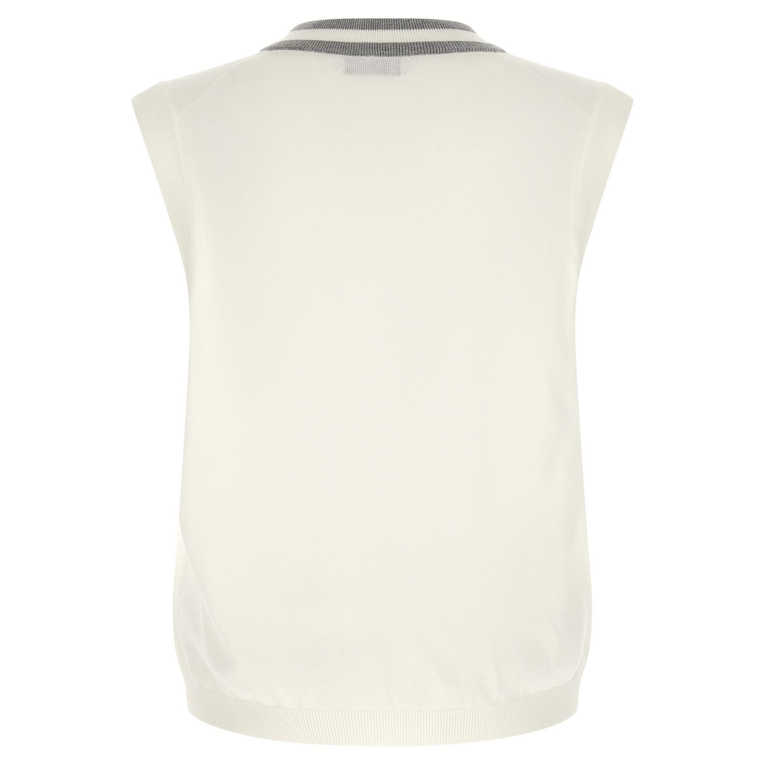 Brunello Cucinelli White Cotton Sweatshirt