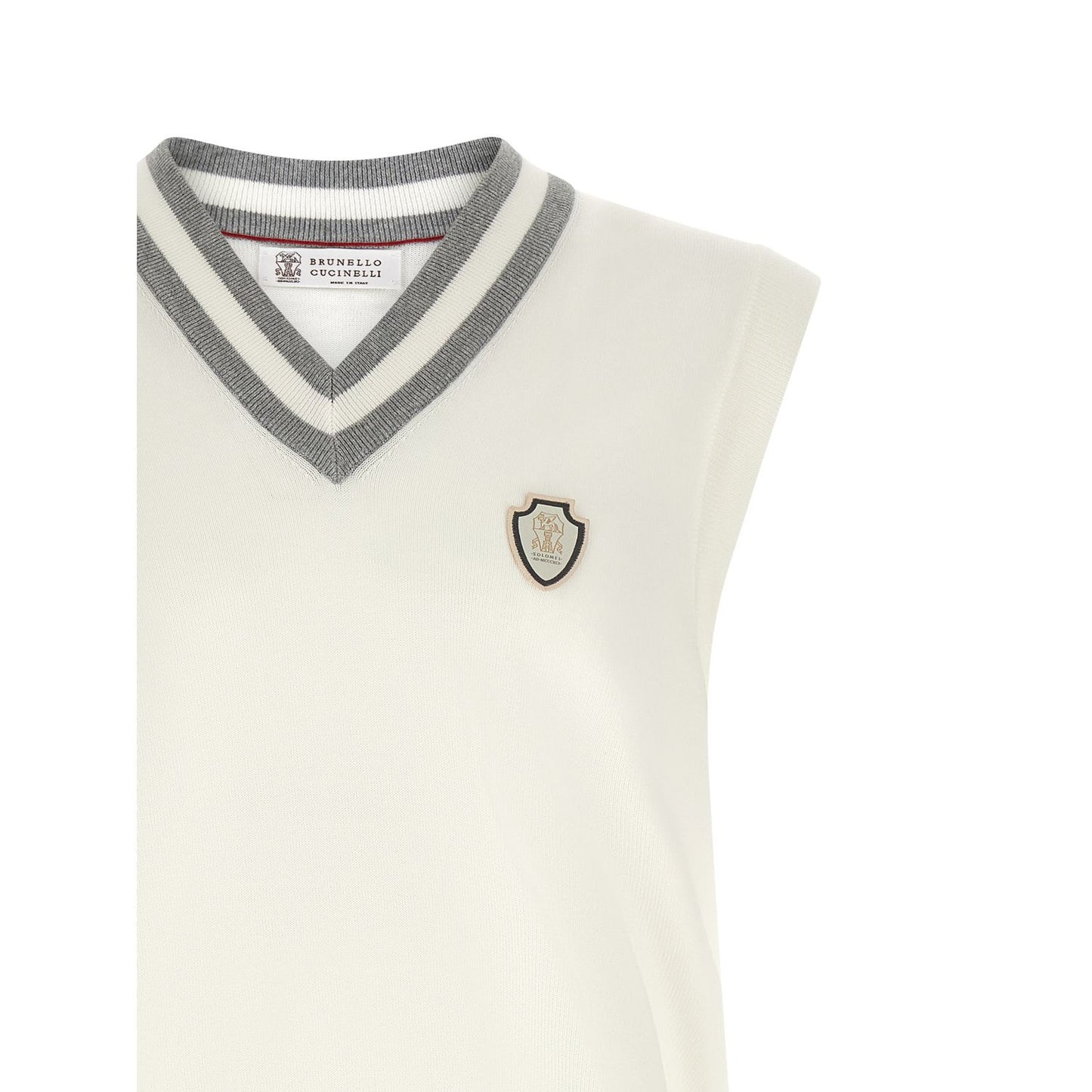 Brunello Cucinelli White Cotton Sweatshirt