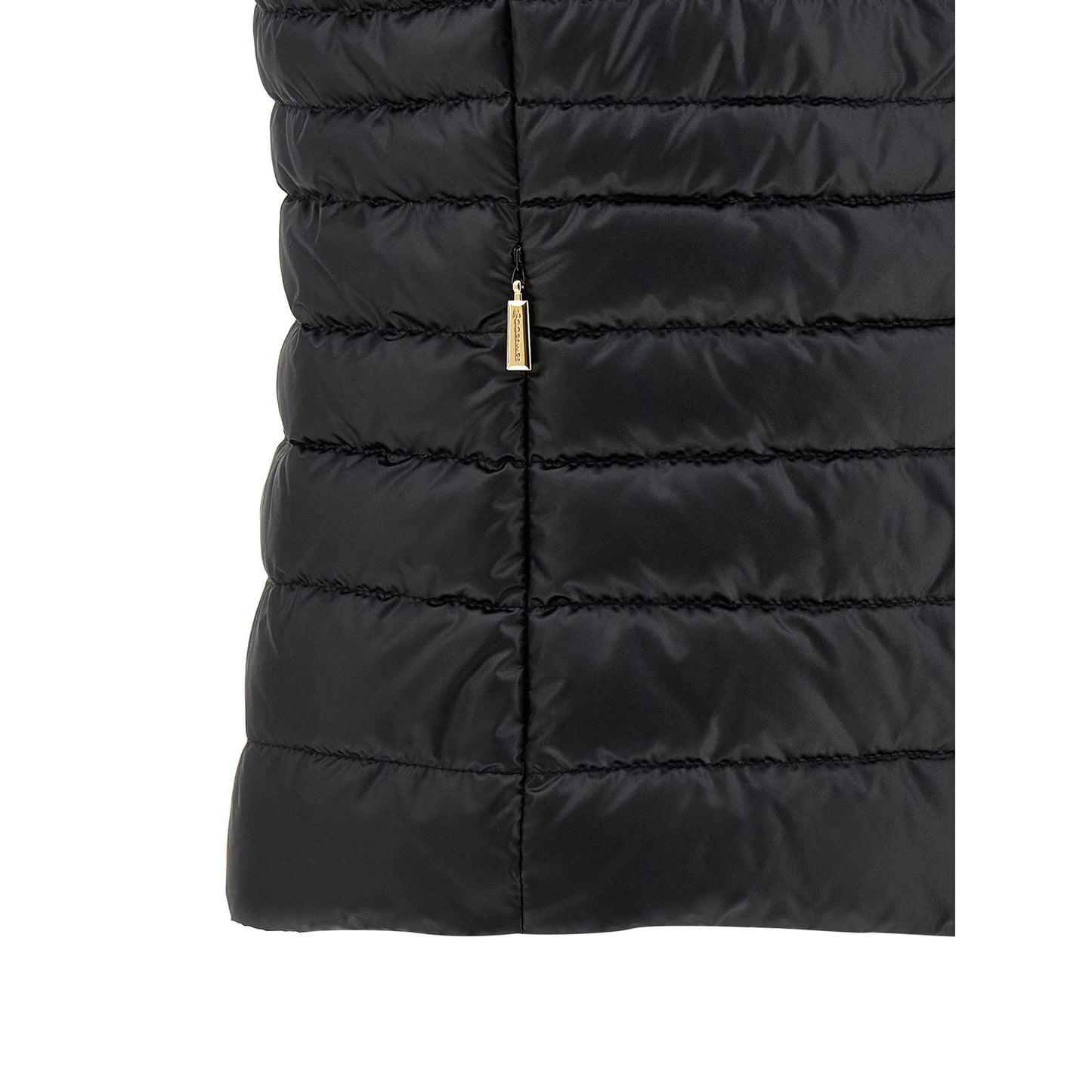 MooRER Black Polyester Sleeveless Jacket