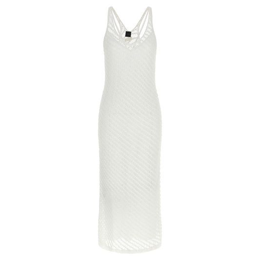 PINKO White Polyester Long Dress