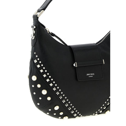Jimmy Choo White Lamb Leather Shoulder Bag