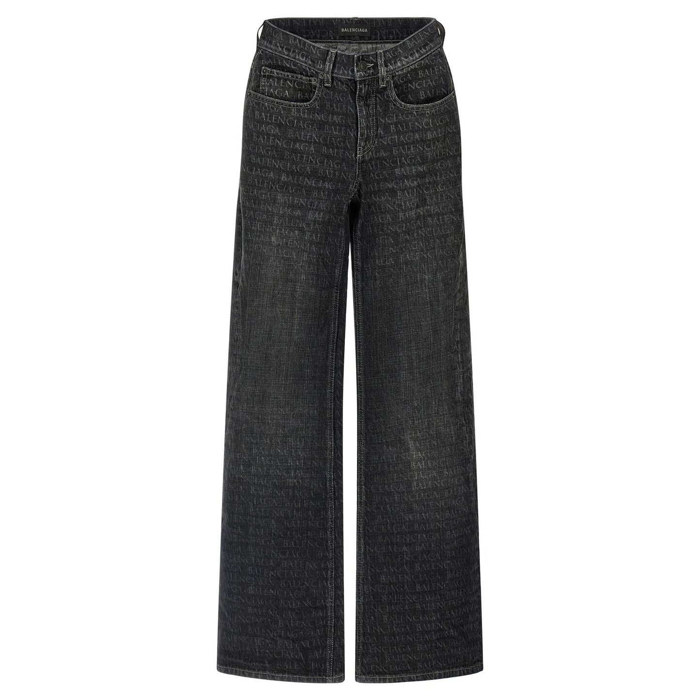 Balenciaga Black Cotton Flared Jeans
