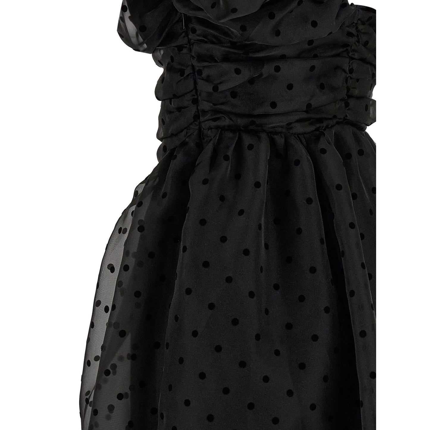 Ganni Black Recycled Polyester Midi Dress
