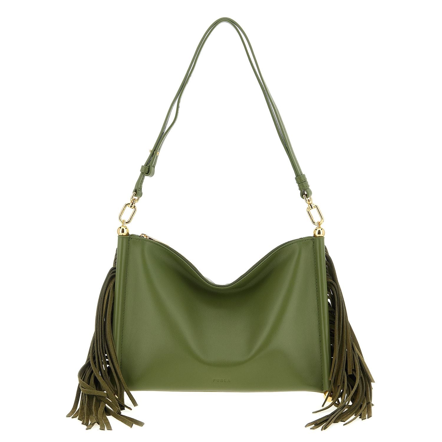 Furla Bicolor Lamb Leather Shoulder Bag