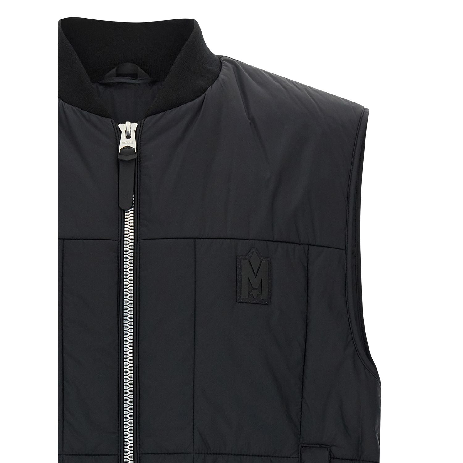 Mackage Black Nylon Sleeveless Jacket