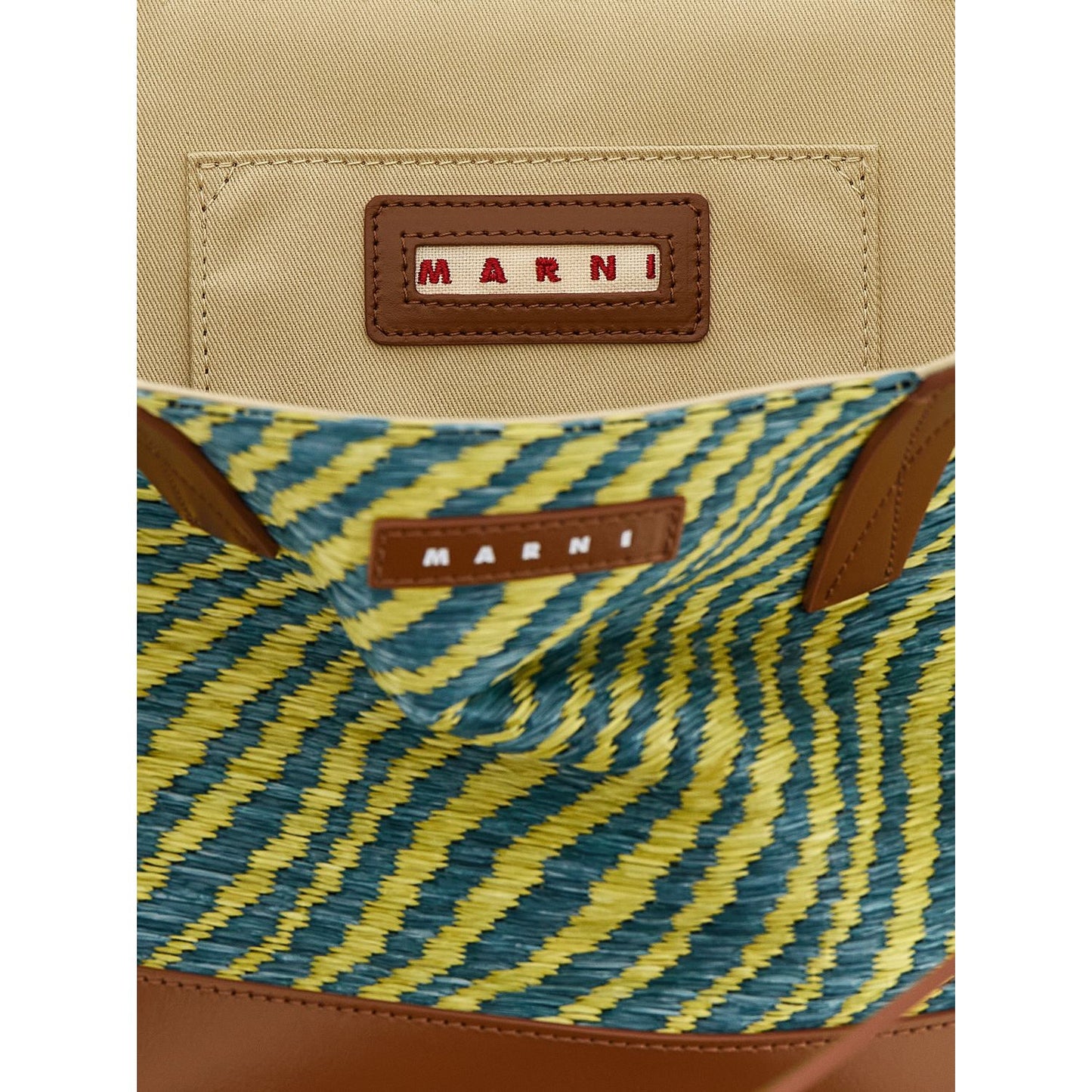 Marni Bicolor Polyamide Tote Bag