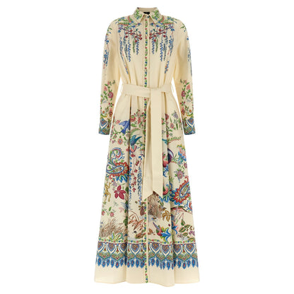 Etro Multicolor Cotton Long Dress