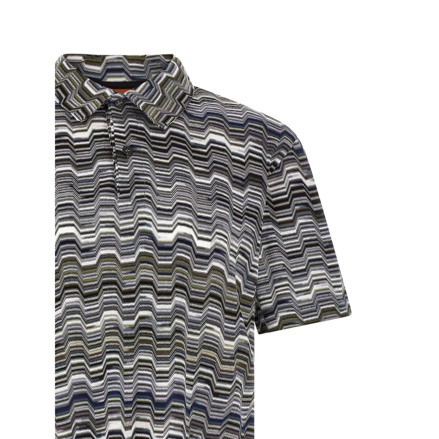 Missoni Bicolor Cotton Polo Shirt