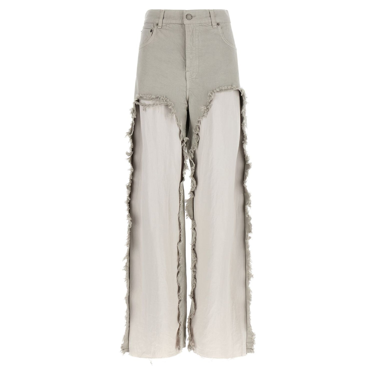 Haikure Gray Cotton Flared Jeans