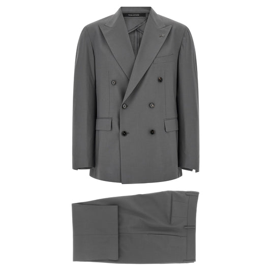 Tagliatore Gray Virgin Wool Two-Piece Suit